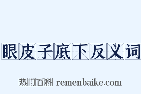 眼皮子底下反义词是什么意思的图片